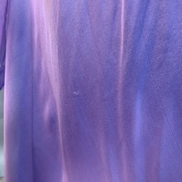 BADGLEY MISCHKA Size S Purple Lilac Silk Iridescent Halter Evening Gown - Picture 8 of 13